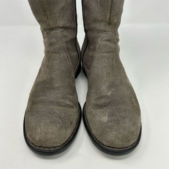 Born Gray Suede Pull On Ankle Booties Size 8.5M Casual Chic Fall Comfort - Picture 6 of 15